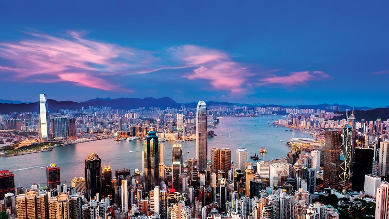 낭만적인 홍콩의 아름다움