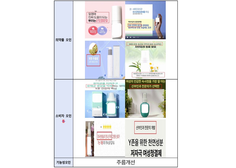 질 염증 치료 등 표방 화장품 허위·과대 광고 75건 적발